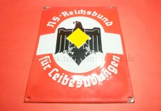 Emailleschild NS-Reichsbund f&uuml;r Leibes&uuml;bungen -...