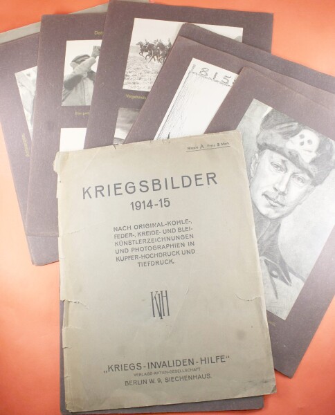 Kriegsbilder 1914-15  Blei-Künstlerzeichnungen 