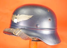 blauer M40 Luftschutz Helm (Q64)